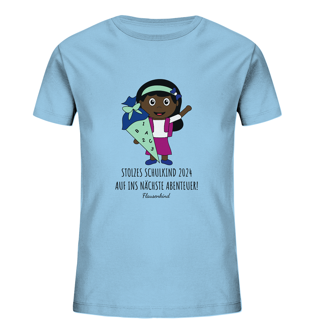 "Stolzes Schulkind 2024", T-Shirt für Mädchen zur Einschulung, 18 Varianten
