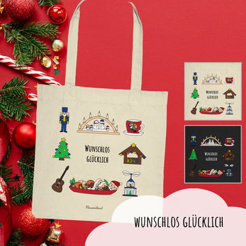 "wunschlos glücklich", Geschenkbeutel für Erwachsene und Kinder, 2 Varianten