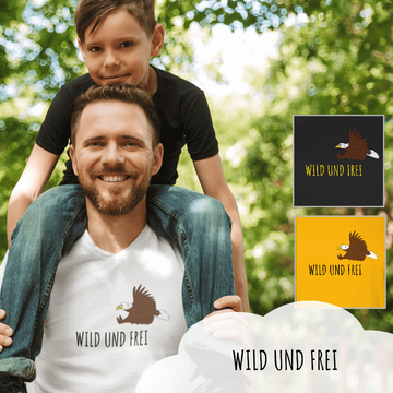 "wild und frei", Herrenshirt, 3 Varianten