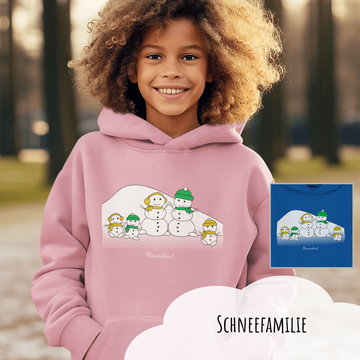 Schneefamilie, Kapuzenpullover für Mädchen und Jungen, 2 Varianten