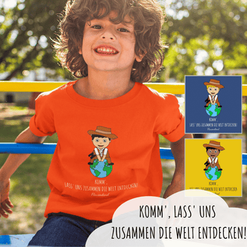 "Komm', lass' uns zusammen die Welt entdecken!", T-Shirt, Abenteurer