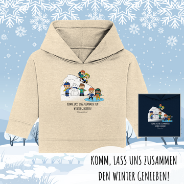 "Lass uns den Winter genießen", Kapuzenpullover für Kleinkinder, 2 Varianten