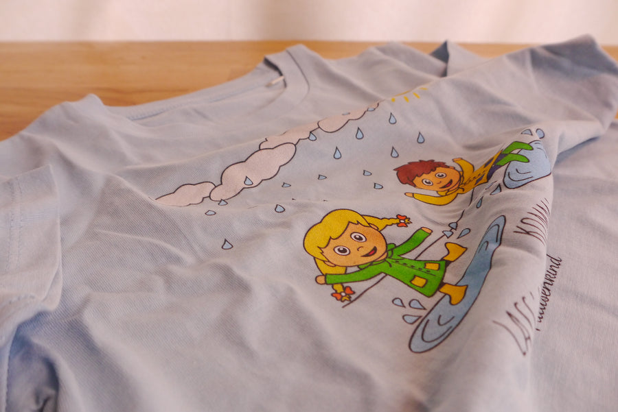 "Komm', lass' uns im Regen tanzen!", T-Shirt für Kinder 3-12 Jahre