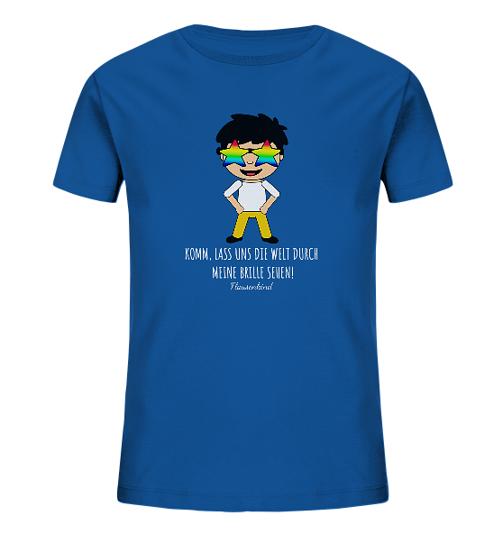 "Die Welt durch meine Brille", Kindershirt mit Regenbogenbrille, Jungen, 18 Varianten