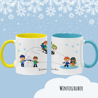 "Winterzauber", Schneemotive, Tasse für Kinder und Erwachsene