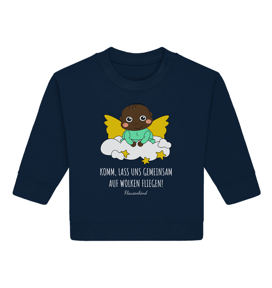 "Lass uns gemeinsam auf Wolken fliegen", Babypulli für Mädchen und Jungen, Engel