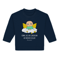 "Lass uns gemeinsam auf Wolken fliegen", Babypulli für Mädchen und Jungen, Engel