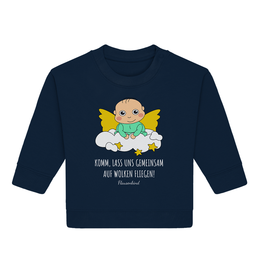 "Lass uns gemeinsam auf Wolken fliegen", Babypulli für Mädchen und Jungen, Engel