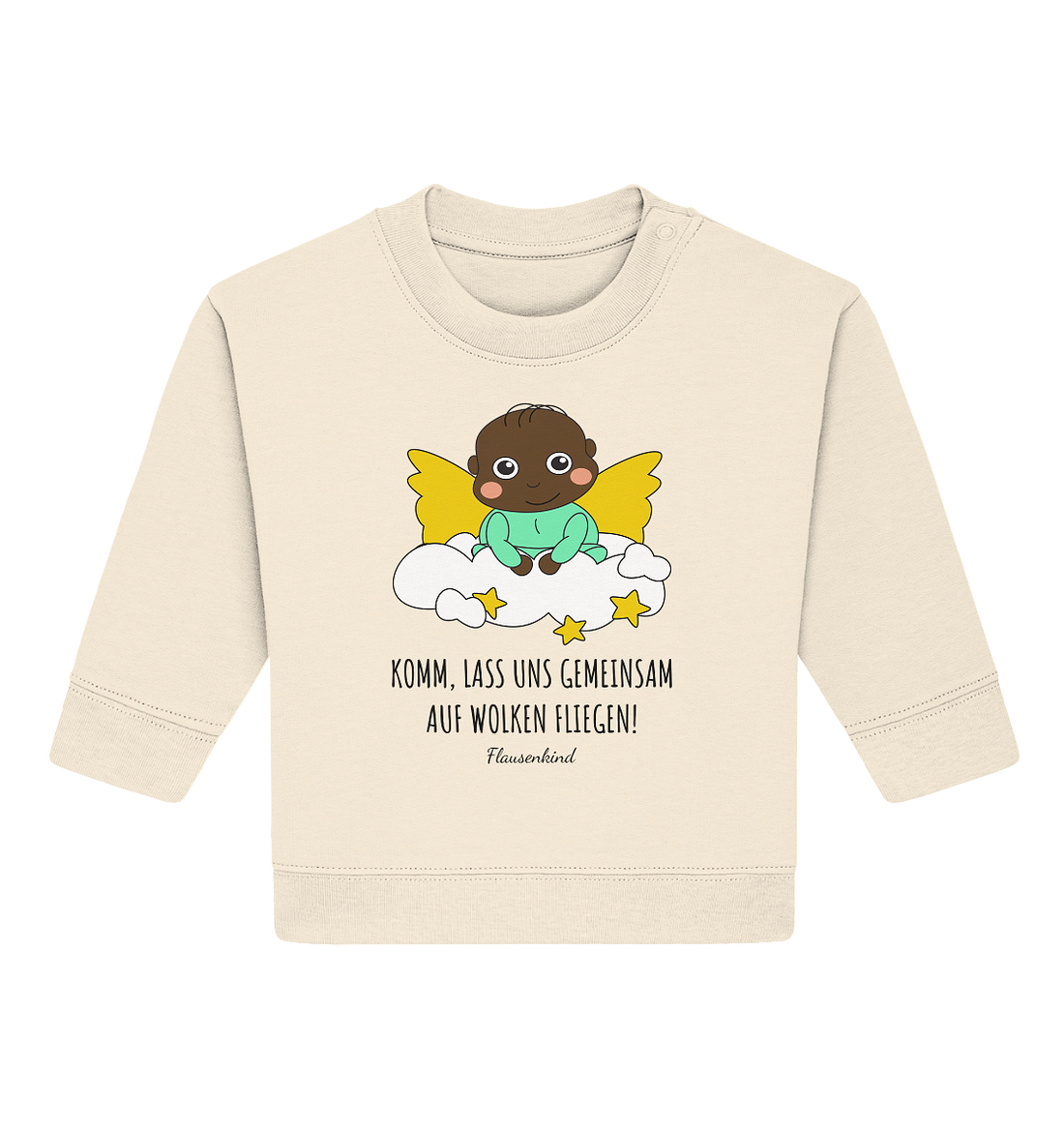 "Lass uns gemeinsam auf Wolken fliegen", Babypulli für Mädchen und Jungen, Engel