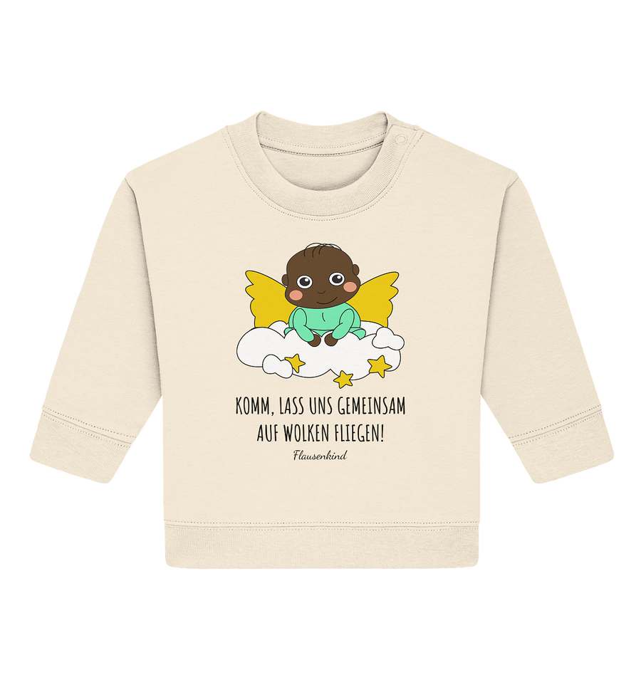 "Lass uns gemeinsam auf Wolken fliegen", Babypulli für Mädchen und Jungen, Engel