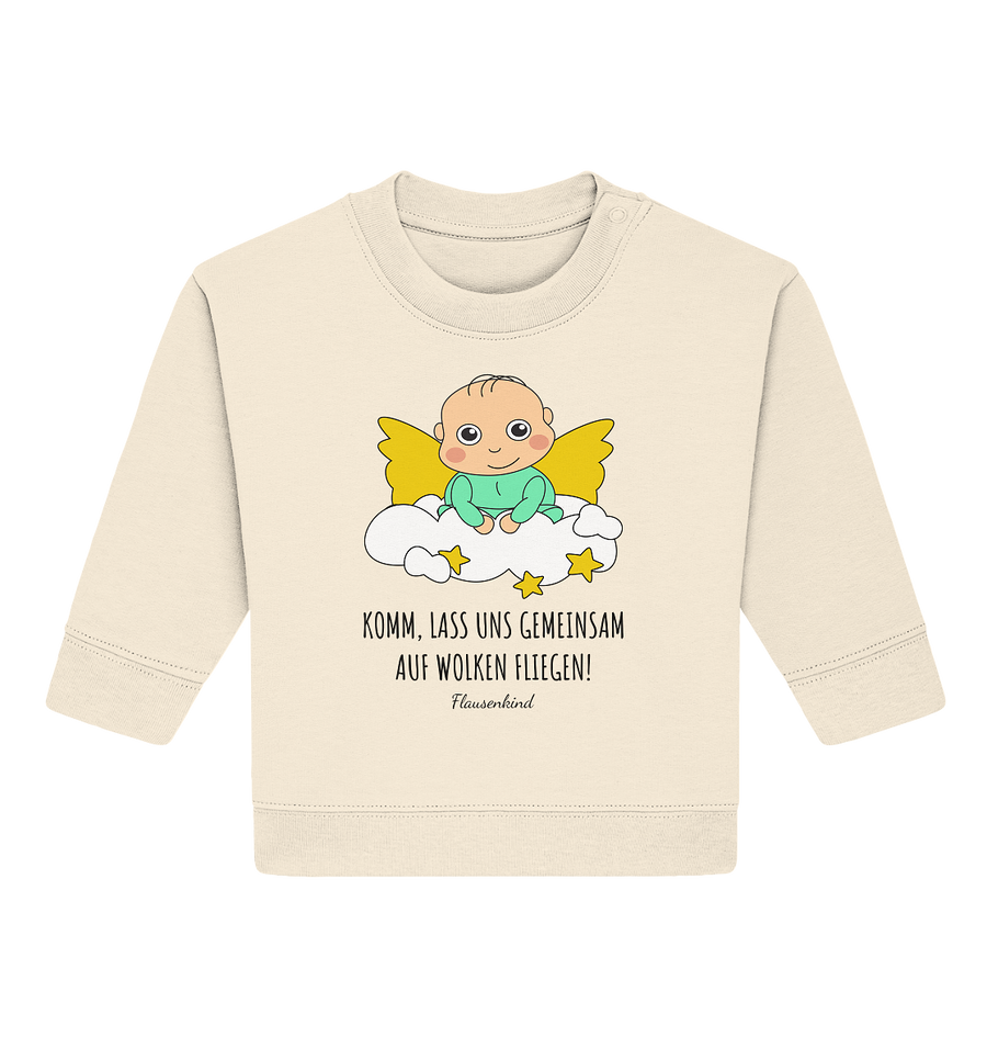 "Lass uns gemeinsam auf Wolken fliegen", Babypulli für Mädchen und Jungen, Engel