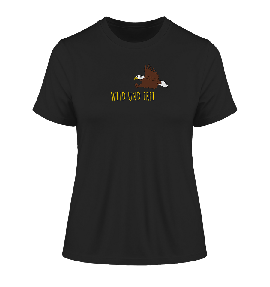 "wild und frei", Damenshirt, 4 Varianten