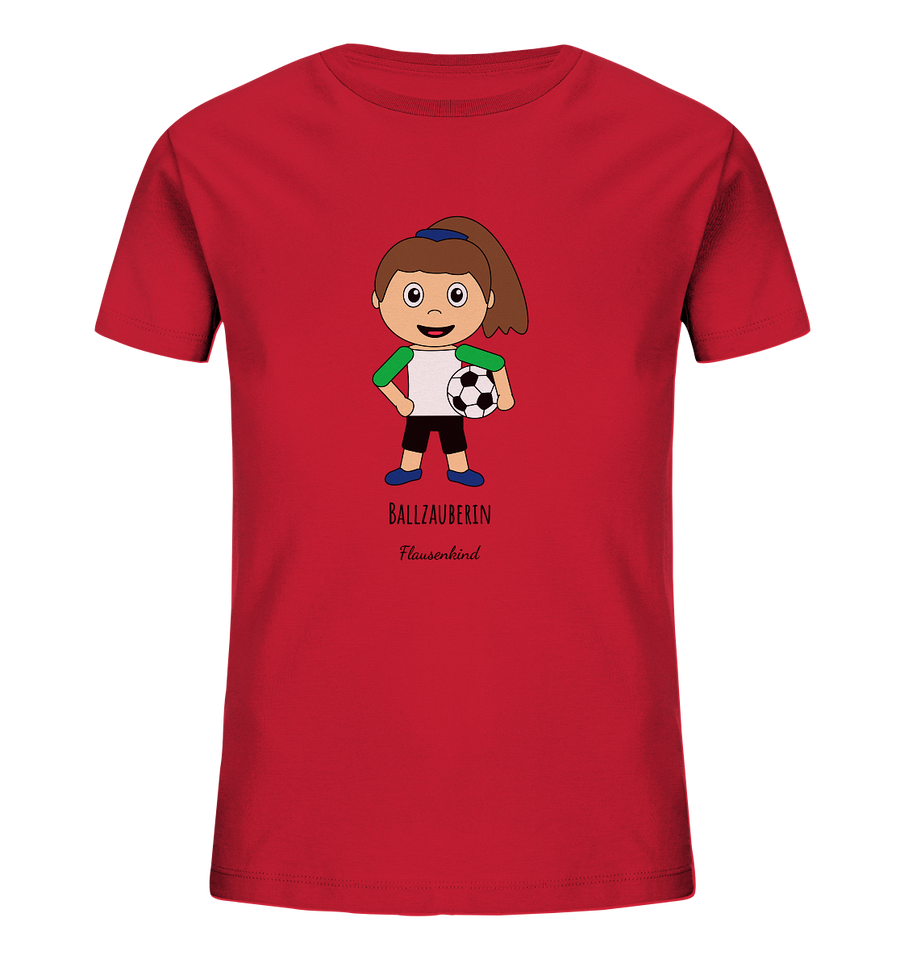 "Ballzauberin", Kindershirt Fußball, Mädchen, 18 Varianten