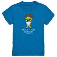 "Die Welt durch meine Brille", Kindershirt mit Regenbogenbrille, Jungen, 18 Varianten