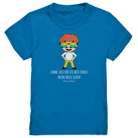 "Die Welt durch meine Brille", Kindershirt mit Regenbogenbrille, Jungen, 18 Varianten