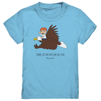 "Lass uns wild und frei sein!", Adler, Kindershirt für Jungen, 18 Varianten