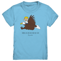 "Lass uns wild und frei sein!", Adler, Kindershirt für Jungen, 18 Varianten