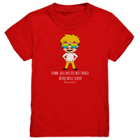 "Die Welt durch meine Brille", Kindershirt mit Regenbogenbrille, Jungen, 18 Varianten