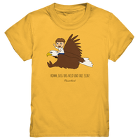 "Lass uns wild und frei sein!", Adler, Kindershirt für Jungen, 18 Varianten