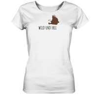 "wild und frei", Damenshirt, 4 Varianten