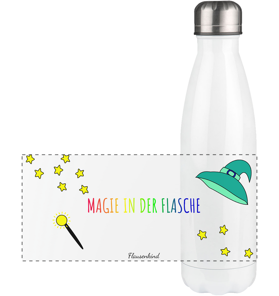 "Magie in der Flasche", Trinkflasche Edelstahl für Kinder