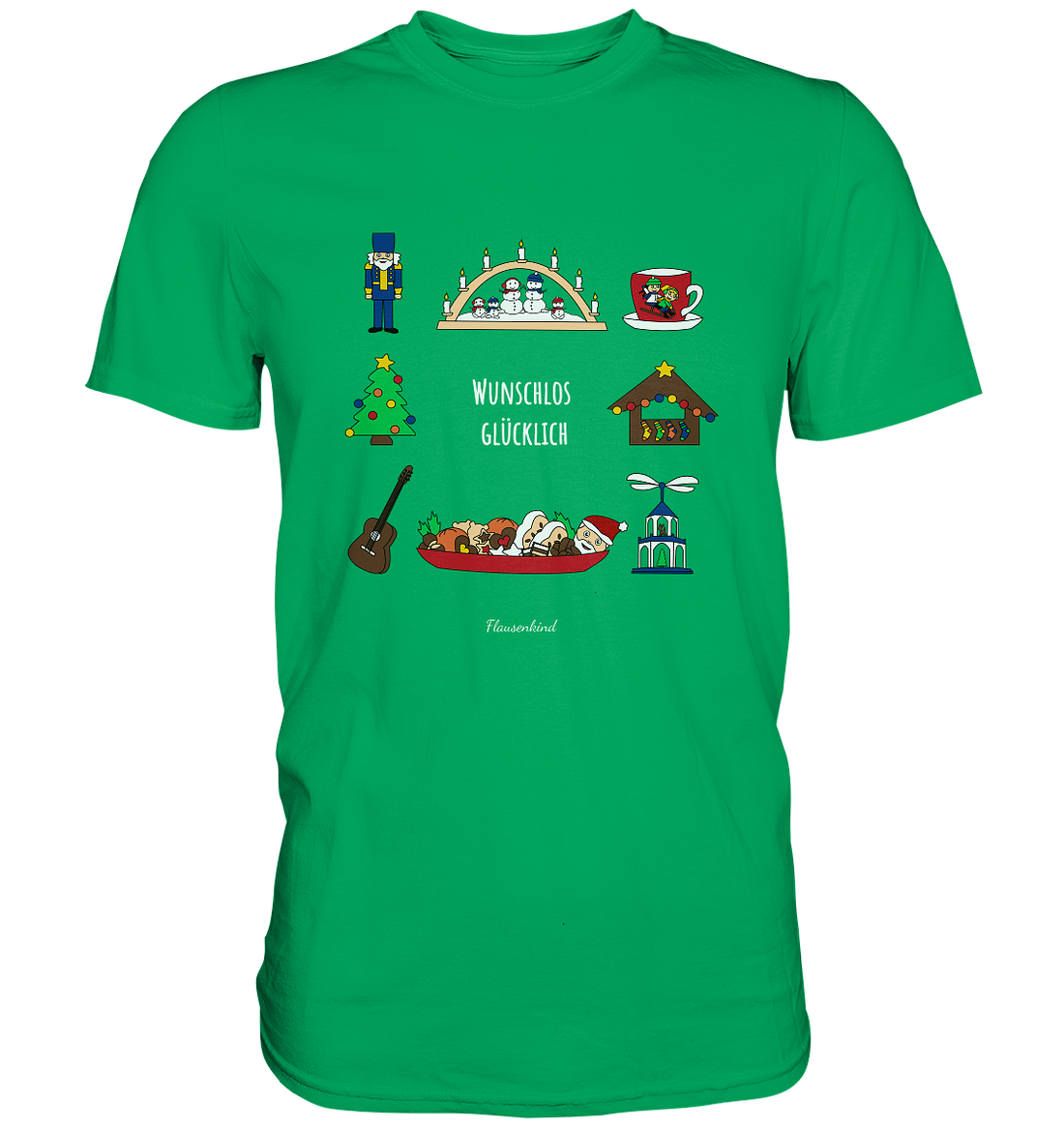 "wunschlos glücklich", Weihnachtsshirt für Herren, 3 Varianten