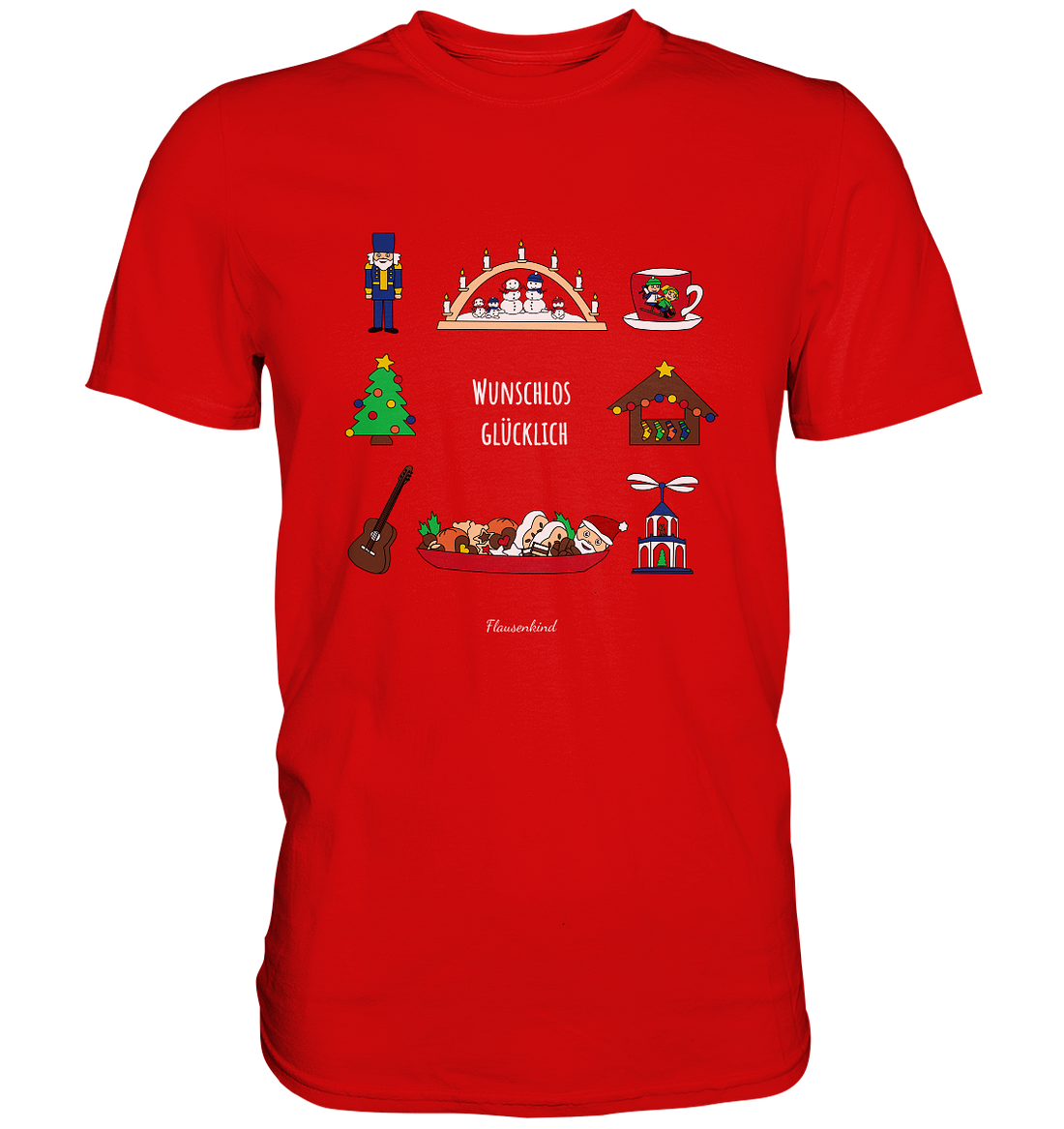 "wunschlos glücklich", Weihnachtsshirt für Herren, 3 Varianten